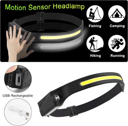 🔦 Linterna frontal LED recargable e impermeable — Iluminación profesional ⚡ OFERTA POR TIEMPO LIMITADO 🚨